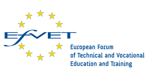 Logo of EfVET, The European Forum of Technical and Vocational Education and Training.